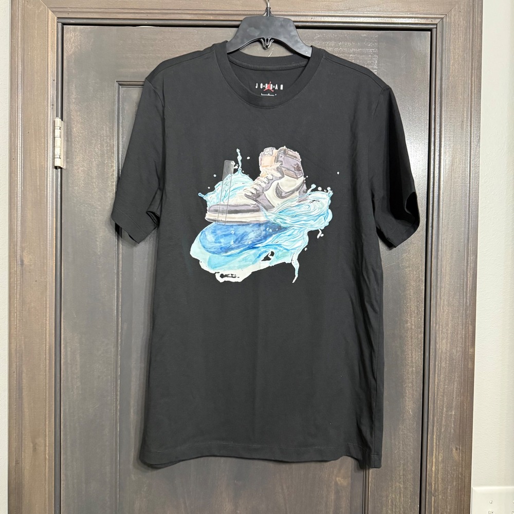 Jordan NWT Mens Air Jordan 1 Splash Graphic T-Shirt‎ Black IB3355-010 Size L